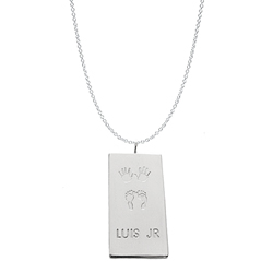 BIRTH NECKLACE RECTANGLE